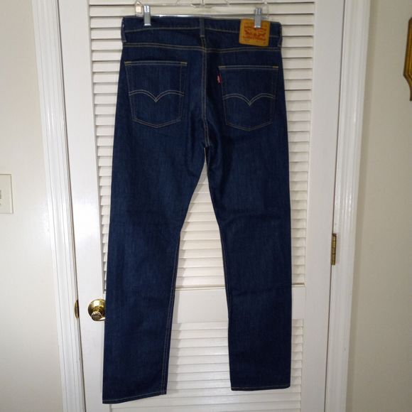 Levi's 513 Jeans W31XL32 Slim Straight Dark Wash Stretch Denim Levis Denim - Picture 4 of 14